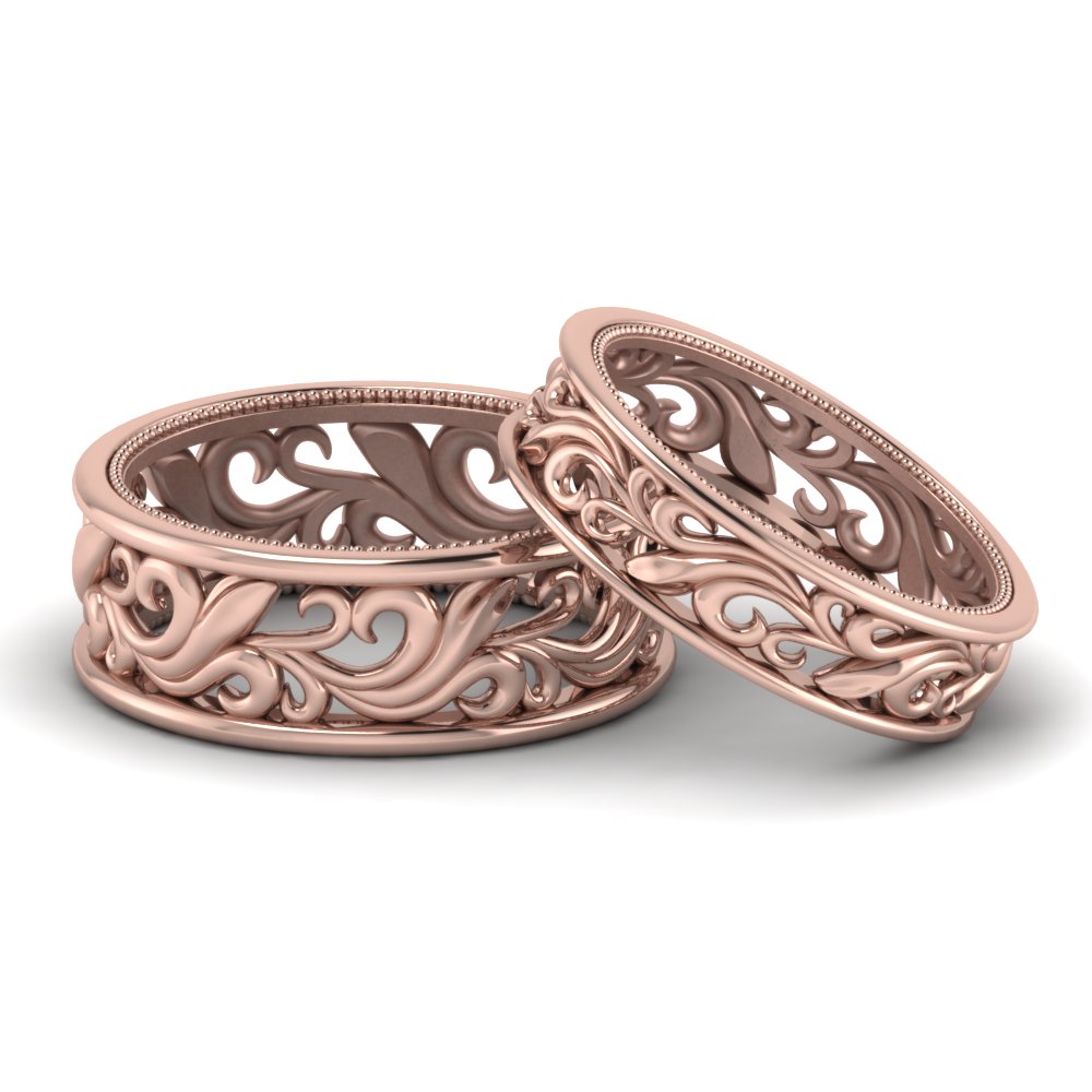 filigree wedding-bands-his-and-hers-in-FD9302B-NL-RG